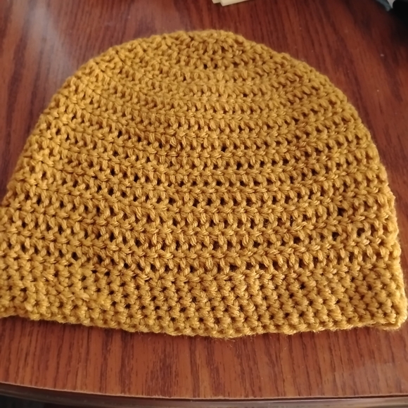 Handcrafted Mustard Yellow Crochet Beret and Scarf Set - Picture 13 of 13